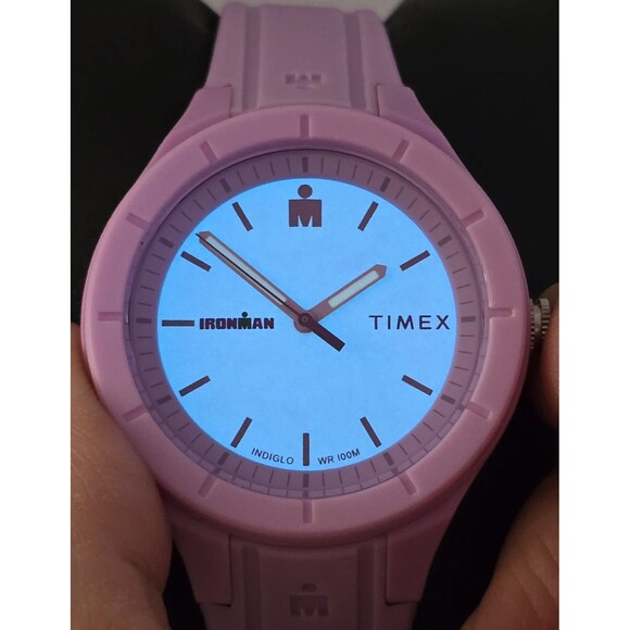Women\'s Timex Ironman Indiglo Essential Urban Purple Lilac Rubber Band Watch 08 main image 4